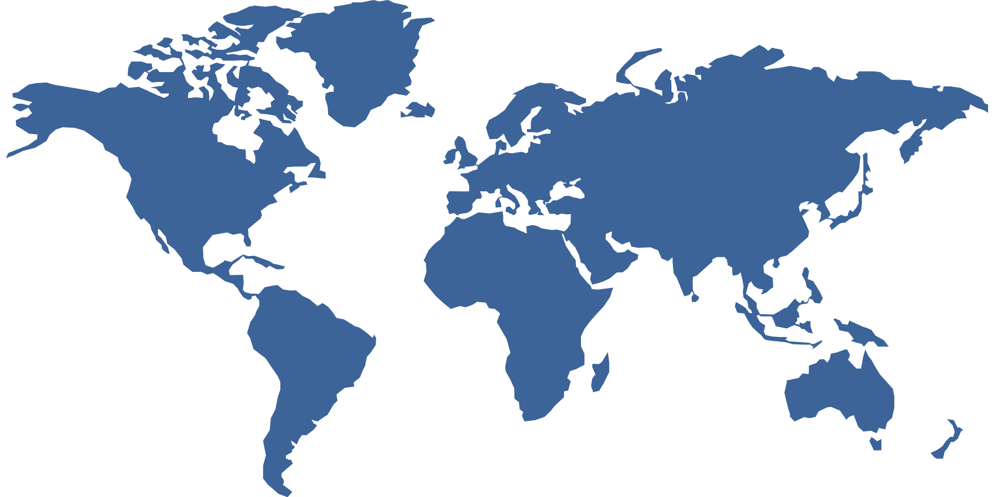 World map showing HublinkTech hub locations